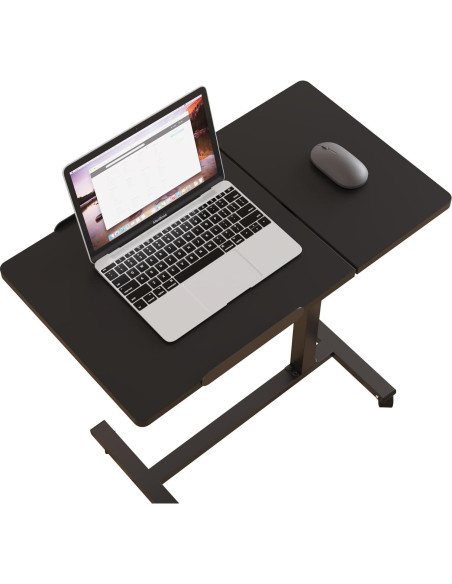 Mesa Sobre la Cama Ajustable JXINONT con Ruedas - Negro Mesa Sobre la Cama Ajustable JXINONT con Ruedas - Negro