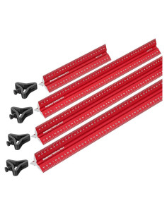 Regla HexScale Woodpeckers 12" (300mm) 6-en-1 con Parada