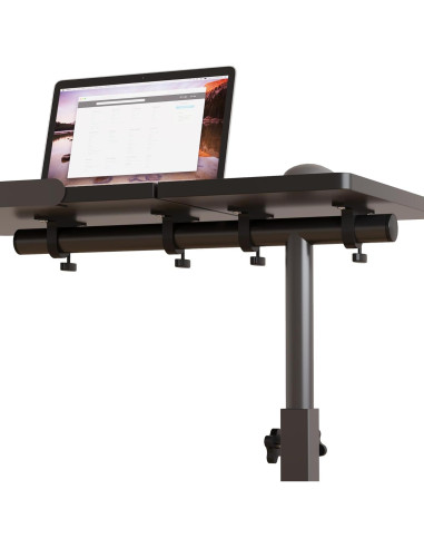 Mesa Sobre la Cama Ajustable JXINONT con Ruedas - Negro