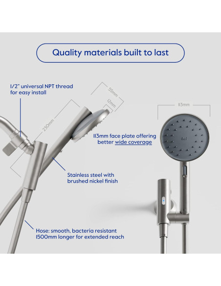 Cabezal de Ducha Inteligente hai con Bluetooth y Ahorro de Agua