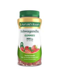 Gomitas de Ashwagandha Nature's Bounty 300mg 60 Unidades Sabor Bayas