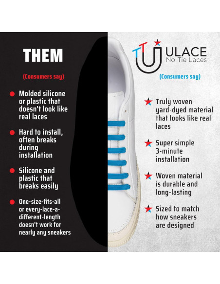 Cintas Elásticas Sin Nudos uLace Clásico - 14 Unidades