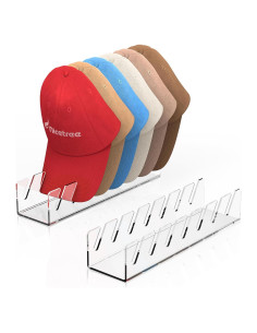 Organizador de Sombreros Nicetree, 2 Pcs Acrílico para 14 Gorras