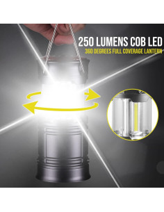 Linterna LED Plegable Lichamp 4 Pack 300 Lúmenes Camping 2