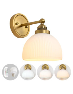 Aplique de Pared Vintage HEQIQEH Recargable con Control Remoto