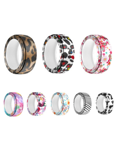 Funda de Silicona HXFRTYU para Anillo Oura Gen 3 - 8 Pack Negro