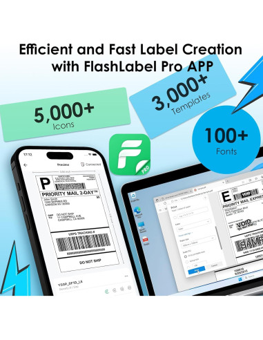 Impresora Térmica de Etiquetas KNAON Y41BT Bluetooth 4x6