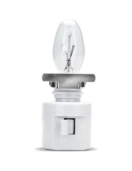 Enchufe de Luz Nocturna QCWORLDWIDE con 2 Bombillas C7 7W Enchufe de Luz Nocturna QCWORLDWIDE con 2 Bombillas C7 7W