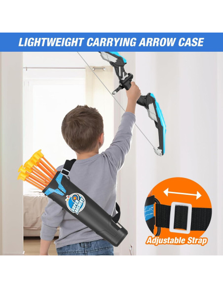 Set de Arco y Flecha HYES con Luz LED y 12 Flechas de Ventosa