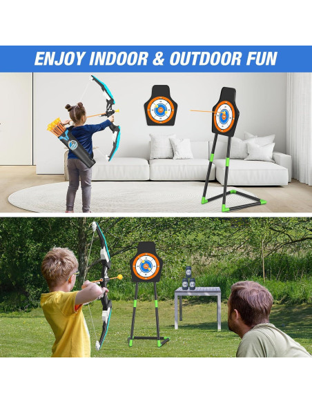 Set de Arco y Flecha HYES con Luz LED y 12 Flechas de Ventosa