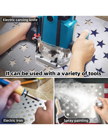 Plantilla de Bandera Americana Folconroad 50 Estrellas 37.5x26.5cm