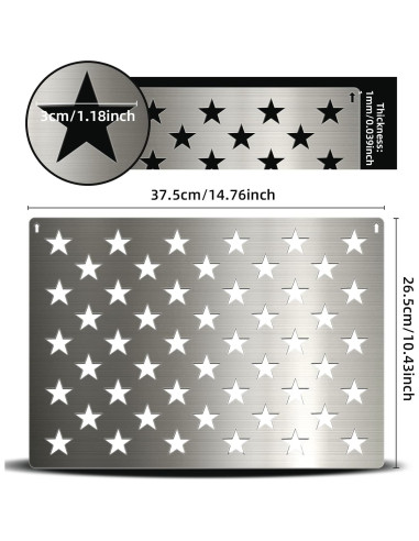 Plantilla de Bandera Americana Folconroad 50 Estrellas 37.5x26.5cm