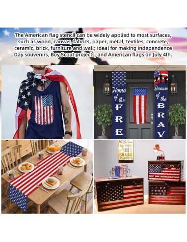 Plantilla de Bandera Americana Folconroad 50 Estrellas 37.5x26.5cm