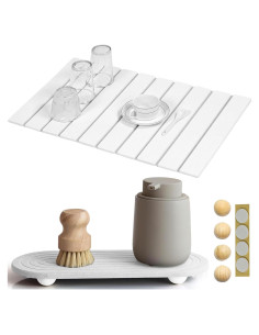 Alfombrilla de Secado de Piedra LumoNest 61x41cm Blanca