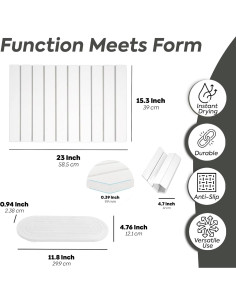 Alfombrilla de Secado de Piedra LumoNest 61x41cm Blanca 2