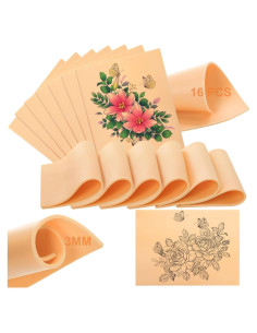 Pieles de Práctica de Tatuaje DEAYOU 16 Pcs 20x15 cm Silicona