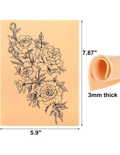 Pieles de Práctica de Tatuaje DEAYOU 16 Pcs 20x15 cm Silicona 2
