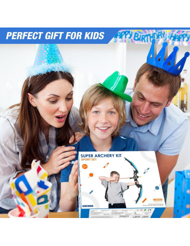 Set de Arco y Flecha HYES con Luz LED y 12 Flechas de Ventosa