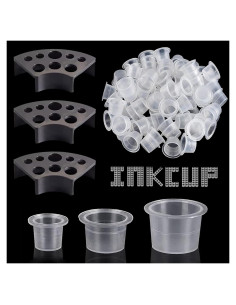 Tazas de Tinta para Tatuajes WZPB - 300 Piezas Mixtas