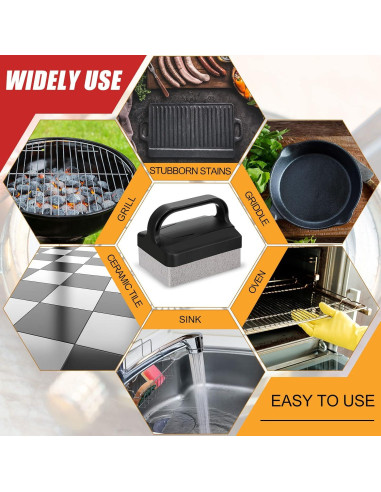 Kacctyen 16 Piezas Piedras Pumice con Mangos para Limpieza