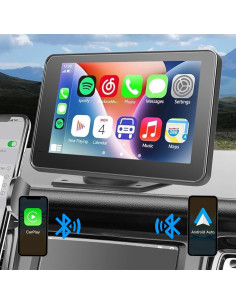 Pantalla Inalámbrica Portátil 7" HD CarPlay Android Auto 2