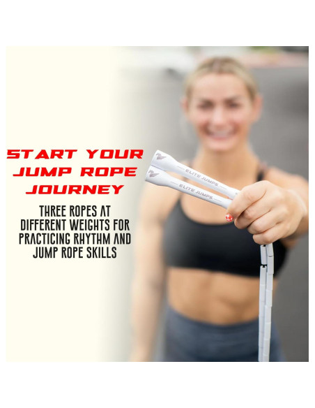 Paquete de Cuerdas de Salto Elite Jumps - 3 Cuerdas Ajustables