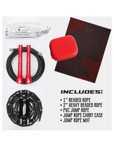 Paquete de Cuerdas de Salto Elite Jumps - 3 Cuerdas Ajustables