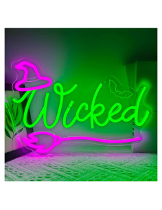 Luz de Neón de Bruja Jeanchrl para Halloween 43.4x33.8cm