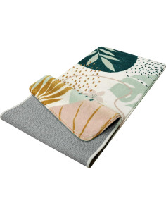 Alfombra de Baño Uphome Verde Abstracta Antideslizante 45x119cm 2