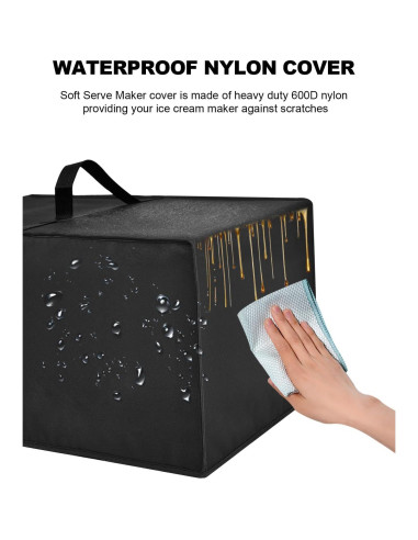 Cubierta de Máquina de Helados EiiJugaloo 2QT Nylon Impermeable