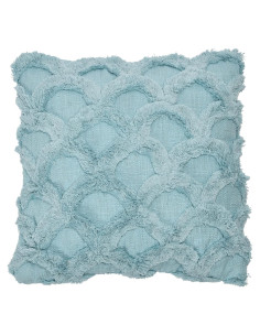 Almohada Decorativa Cuadrada Creative Co-Op Algodón Chenilla Azul Claro 45x45 cm