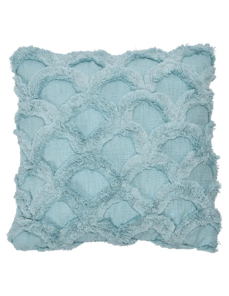 Almohada Decorativa Cuadrada Creative Co-Op Algodón Chenilla Azul Claro 45x45 cm