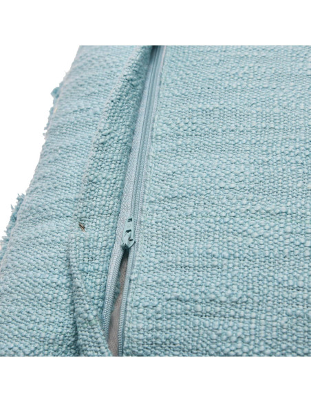 Almohada Decorativa Cuadrada Creative Co-Op Algodón Chenilla Azul Claro 45x45 cm