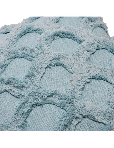 Almohada Decorativa Cuadrada Creative Co-Op Algodón Chenilla Azul Claro 45x45 cm