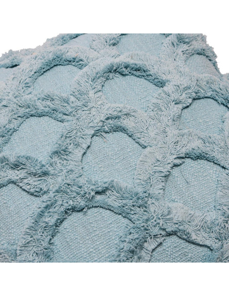 Almohada Decorativa Cuadrada Creative Co-Op Algodón Chenilla Azul Claro 45x45 cm