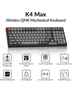 Teclado Mecánico Inalámbrico Keychron K4 Max 96% Retroiluminado 2