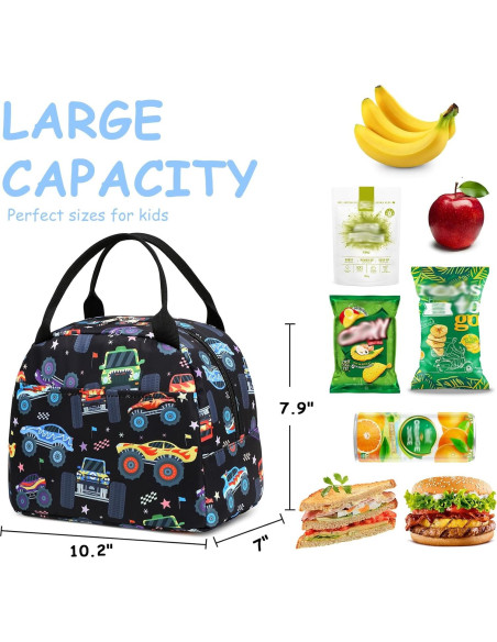 Mochila Escolar CAMTOP Monster Truck con Bolsa de Almuerzo Mochila Escolar CAMTOP Monster Truck con Bolsa de Almuerzo