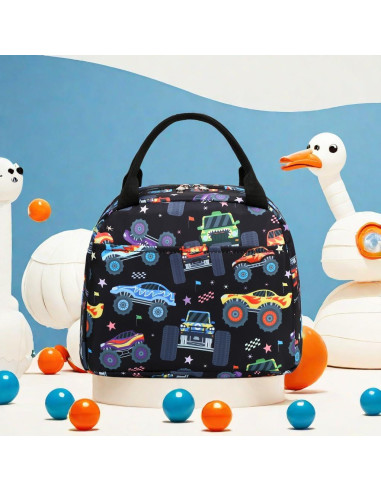 Mochila Escolar CAMTOP Monster Truck con Bolsa de Almuerzo