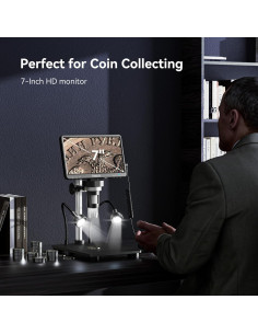 Microscopio Digital TOMLOV DM9B 12MP 1080P 1200X Negro 2