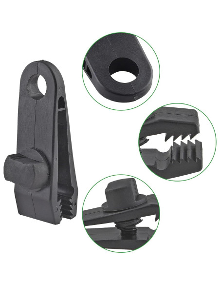 24 Clips de Lona Reutilizables Jiozermi 8.13 cm Alta Resistencia