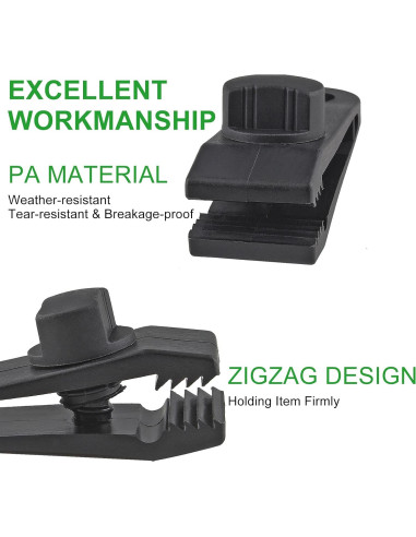 24 Clips de Lona Reutilizables Jiozermi 8.13 cm Alta Resistencia