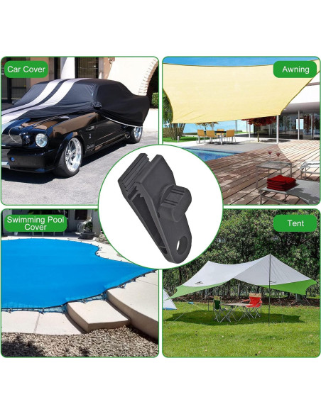 24 Clips de Lona Reutilizables Jiozermi 8.13 cm Alta Resistencia