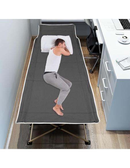 Cama de Camping Plegable Temsiny Gris 190x71cm 280kg
