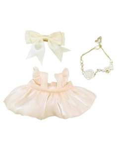 Ropa de Muñeca de Peluche 10-15cm niannyyhouse Diadema y Falda