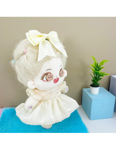 Ropa de Muñeca de Peluche 10-15cm niannyyhouse Diadema y Falda