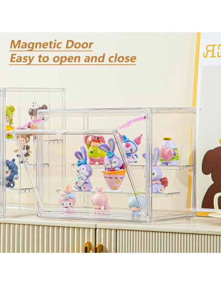 Caja de Exhibición Acrílica LXLXXL 4 Niveles Ajustable Transparente