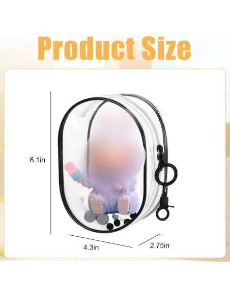 Funda Protectora para Muñeca 15.5cm PVC Transparente con Llavero