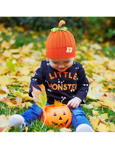 Gorro de Punto Calabaza Invierno Bebé Niños 0-4 Años