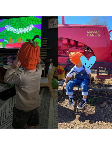 Gorro de Punto Calabaza Invierno Bebé Niños 0-4 Años Gorro de Punto Calabaza Invierno Bebé Niños 0-4 Años