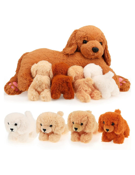 Conjunto de Peluches Golden Retriever HyDren 5 Piezas 40 cm